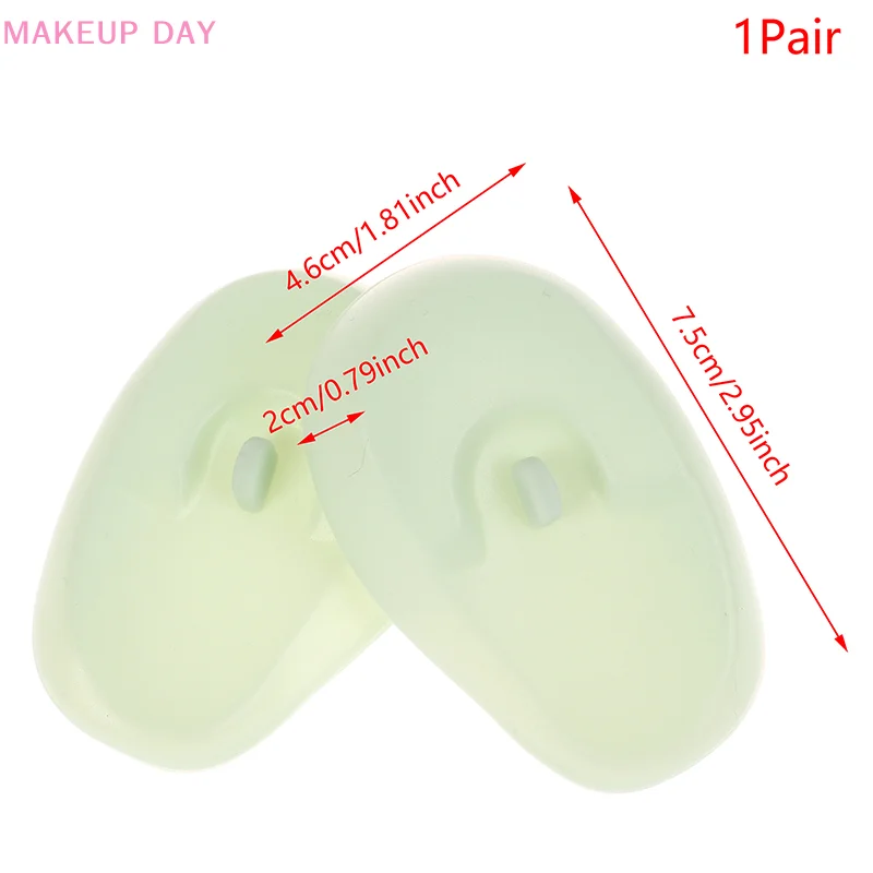 Couvre-oreilles en silicone imperméable, protection contre la coloration des cheveux, cache-oreilles de salon, casquettes de douche, accessoires de coiffage, 2 pièces