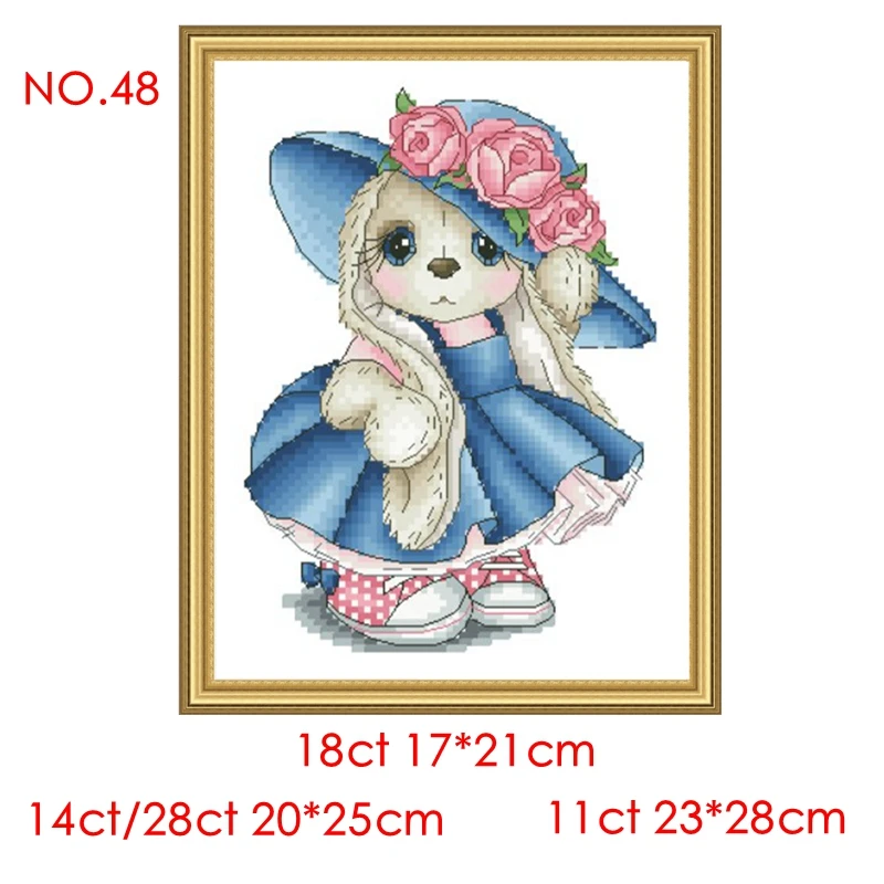 The cross-stitch set 28CT, 18CT, 14CT and 11CT can be selected as the hand-made material pack of printed fabric saga rose hat ra