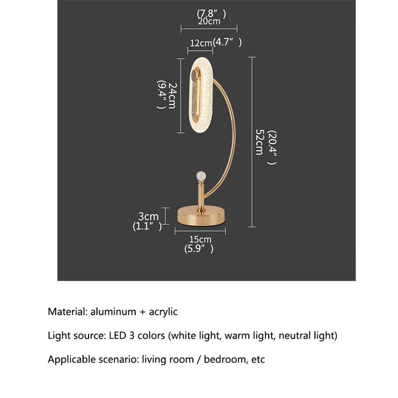 SOFITY Postmodern Table Lamp Creative LED Desk Light para Home Living Quarto Bedside Decoração