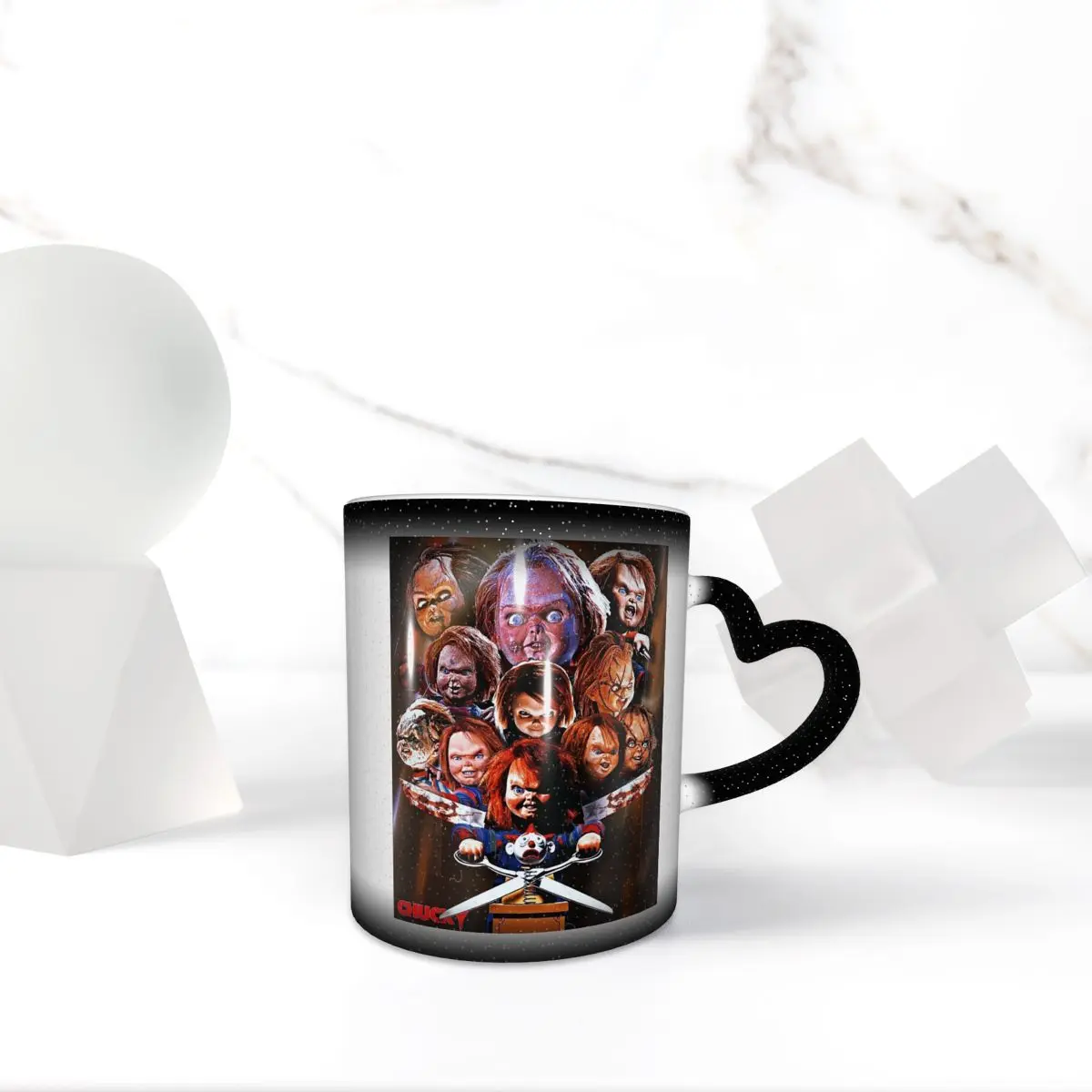 Bride Of Chucky Horror Film Movie Mug Funny Ceramic Coffee Cups Tea Mugs Milk Cup Drinkware Gifts for Woman Man