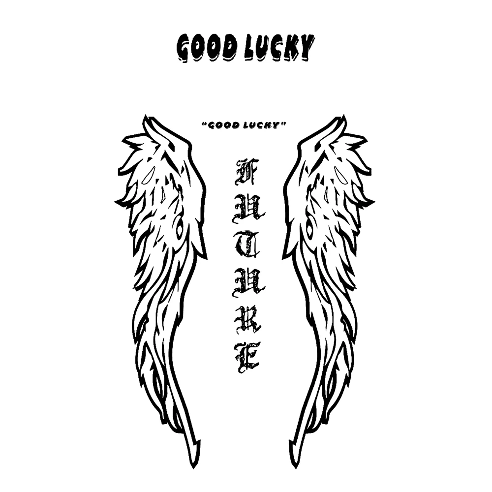 Good Lucky Patches Iron On Angele Wings Appliques For Clothing Fashion Heat Transfer Stickers Goth Harajuku Thermo Stickers