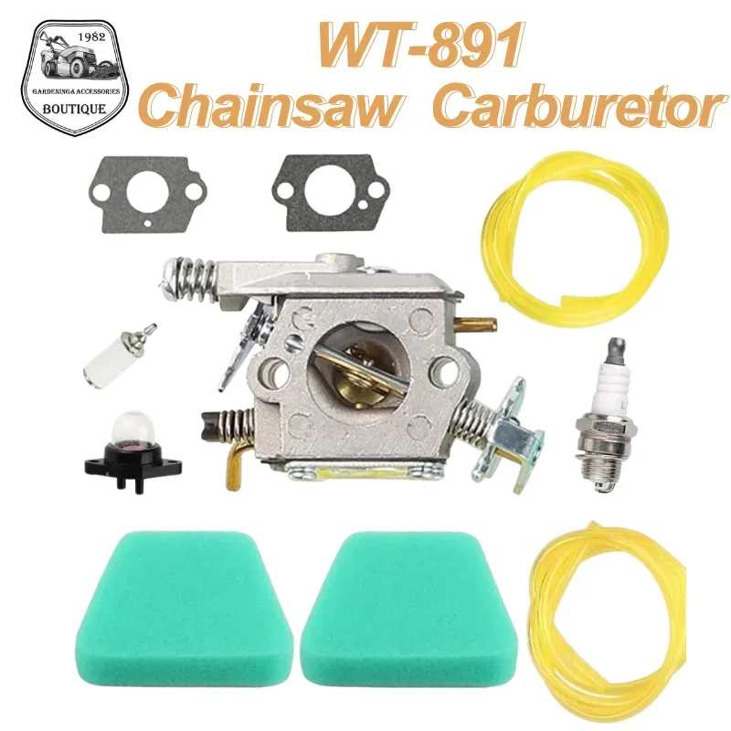 New Carburetor 42cc Chainsaw 2.6 CID / 42CC Engine 18 Inch Bar WT-891 Carburetor