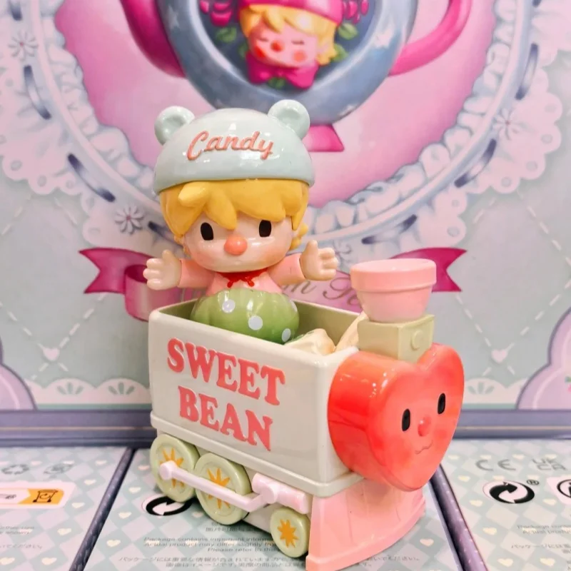 원래 달콤한 콩 오후 차 시리즈 블라인드 박스 귀여운 액션 피겨 모델 인형 미스터리 박스 데스크탑 장식품 깜짝 장난감 선물
