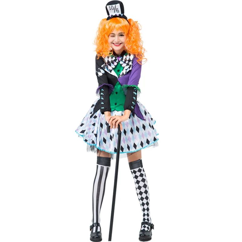 Jupe sec du pays des fées, magicien d'oz S, Cosplay, Clown allejoué, vêtements de spectacle d'halloween, Cos traditionnel pour femmes...