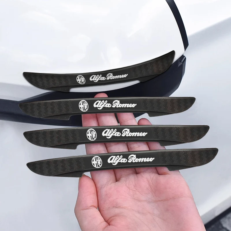 4PCS Car Door Bumper Anti-collision Strip Side Edge Protection Stickers For Alfa Romeo Mito Brera 147 Giulietta 159 156 Stelvio