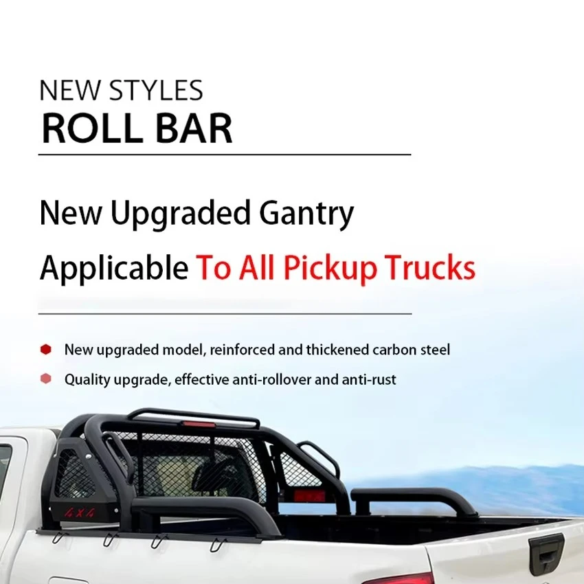 Roll Cage System Impact Resistant Structure Prevents Cargo Collision Protection for Truck Beds Car modification parts