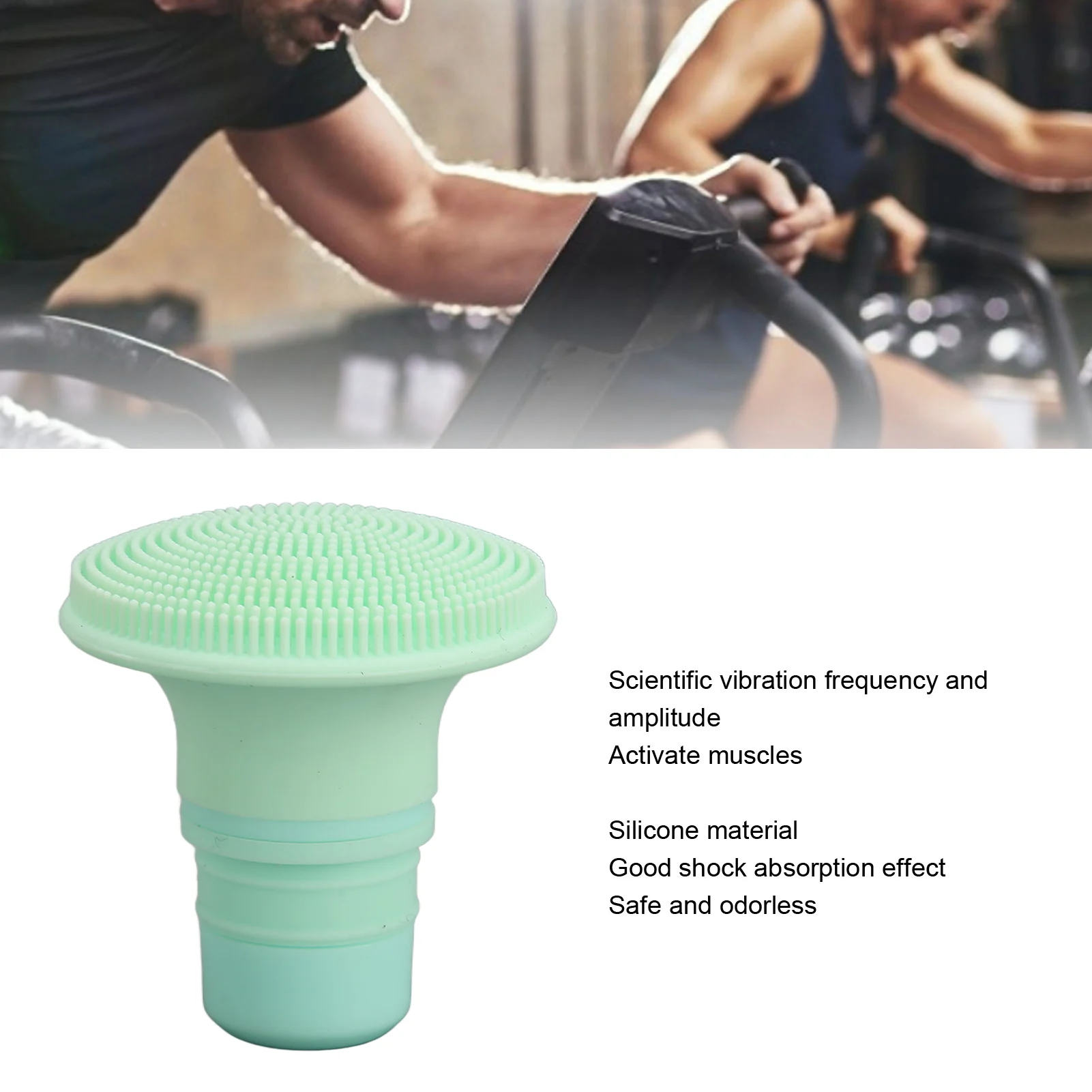 

Brush Fascia Massager Head Brush Fascia Massager Head Silicone Replacement Muscle Massager Head for Reducing Soreness 18‑19mm
