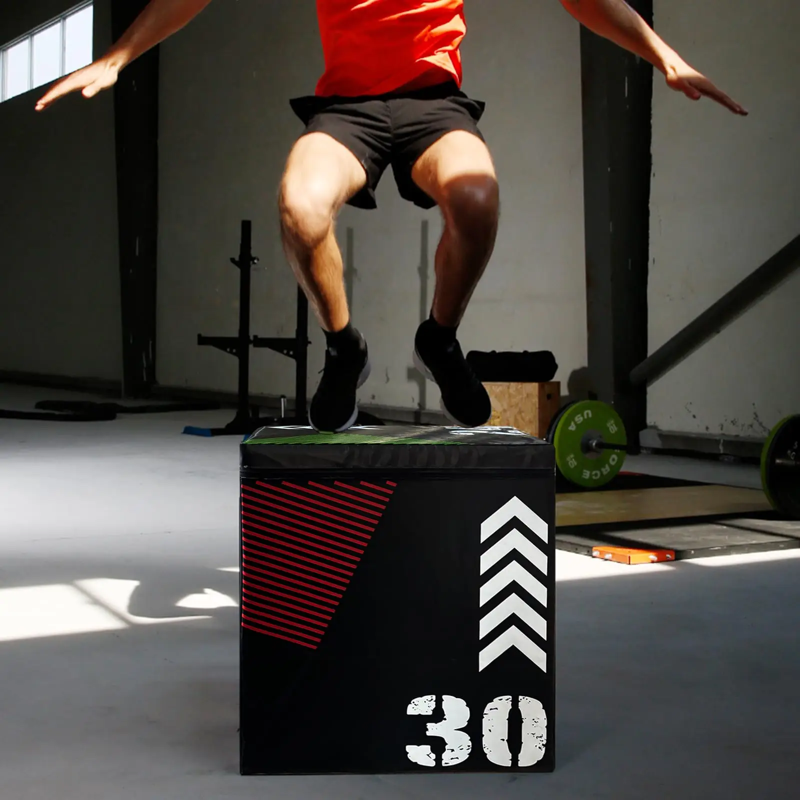 3 in 1 Plyo Jump Box 1000LB Soft Jumping Box for Excerise Training,High-Density Foam and Wood Board Plyometric Jump Box HomeGym