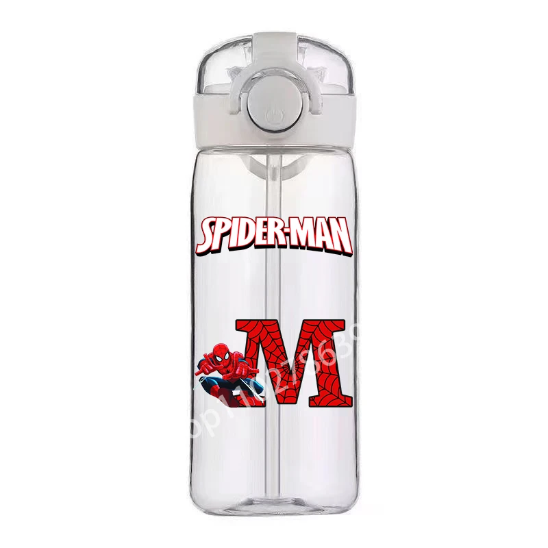 400 مللي Marvels SpiderMans أكواب الأولاد واضح العلامة التجارية عالية الجودة زجاجة ماء الرياضة في الهواء الطلق مانعة للتسرب زجاجة ماء بلاستيكية الاطفال هدية #5