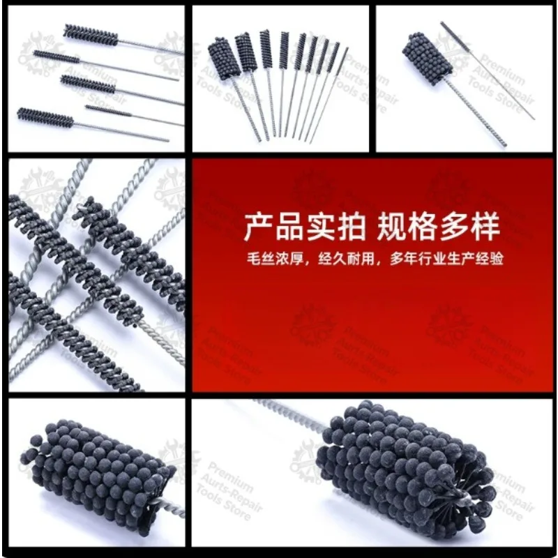 1PC 3-110mm Diameter Flexible Honing Brushes 320 Grit Silicon Carbide for Valve Guides Cylinders Bearings Deburring