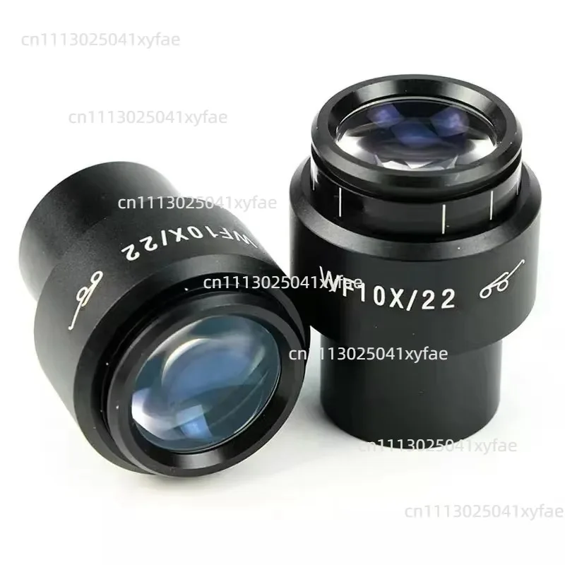 1PC WF10X/22 High Eyepoint Ocular with Eye Cups, Diopter Adjustable Fully Coated Eyepiece for Biological Microscope