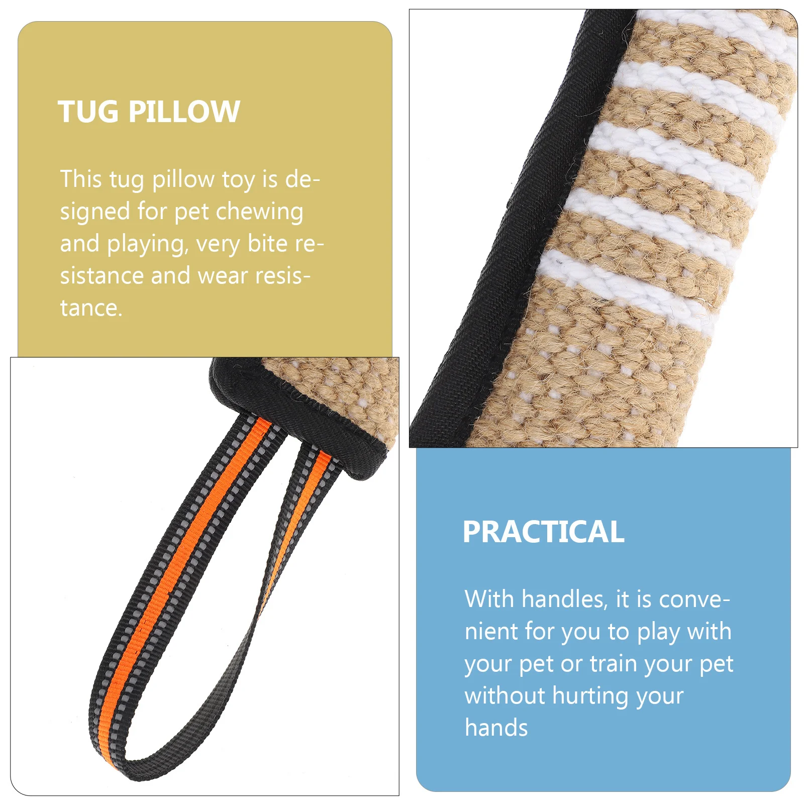 Dog Bite Tug Pet Interactive Plaything Black Highgrade Material Chewing Training Safe Practical Exercise Health