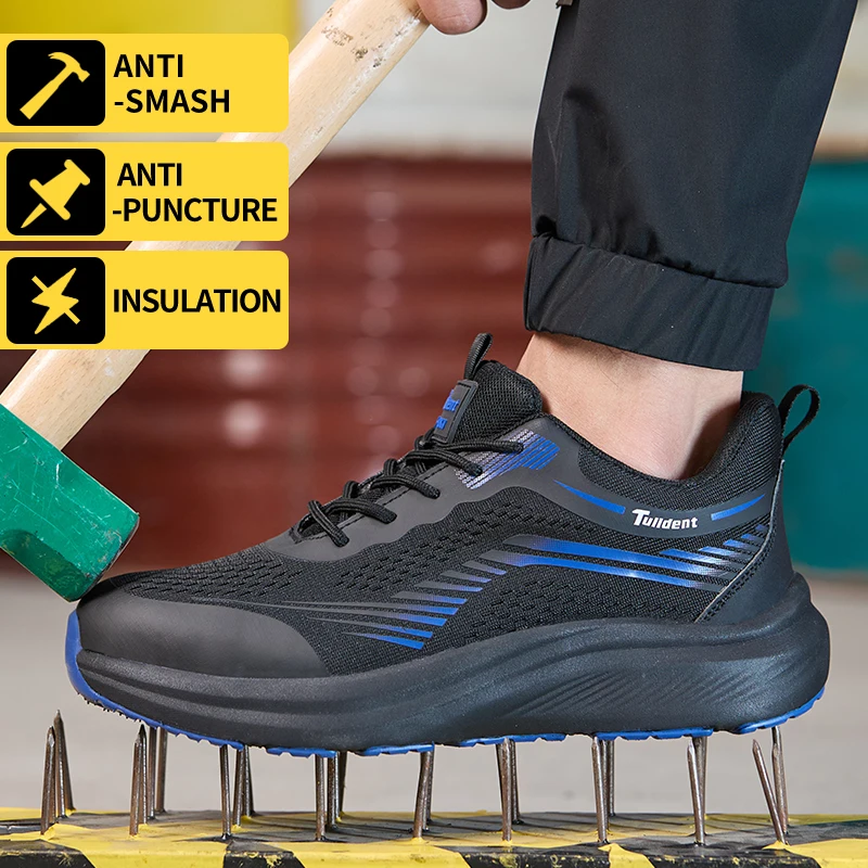 Safety Shoes, Anti-Smashing and Anti-Puncture Work Shoes, Insulated Shoes, Lightweight and Fashionable Protective Boots
