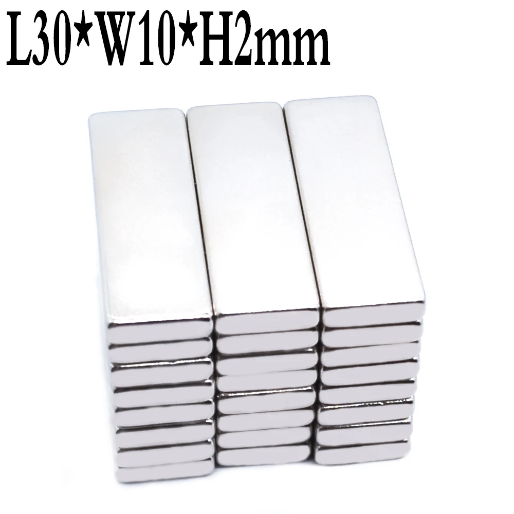 1/5/10/20/30/50/500PCS 30x10x2mm Block Powerful Strong Magnetic Magnets 30x10x2 Rectangular Rare Earth Neodymium Magnet 30*10*2