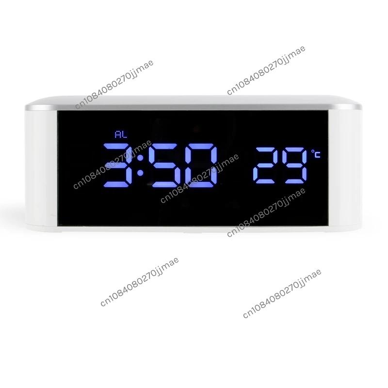 Household LED Electronic Mirror Clock, Household Thermometer Clock, Alarm Clock