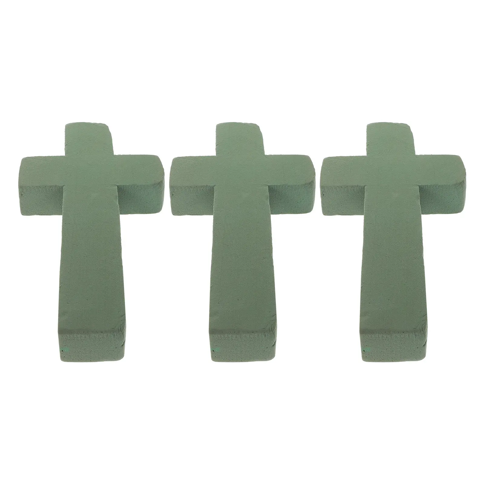 3Pcs Cross Shaped Floral Foam Base High Density Water Absorbing Non Crumbly Florist Foam for Church Altar Funeral Spray Casket