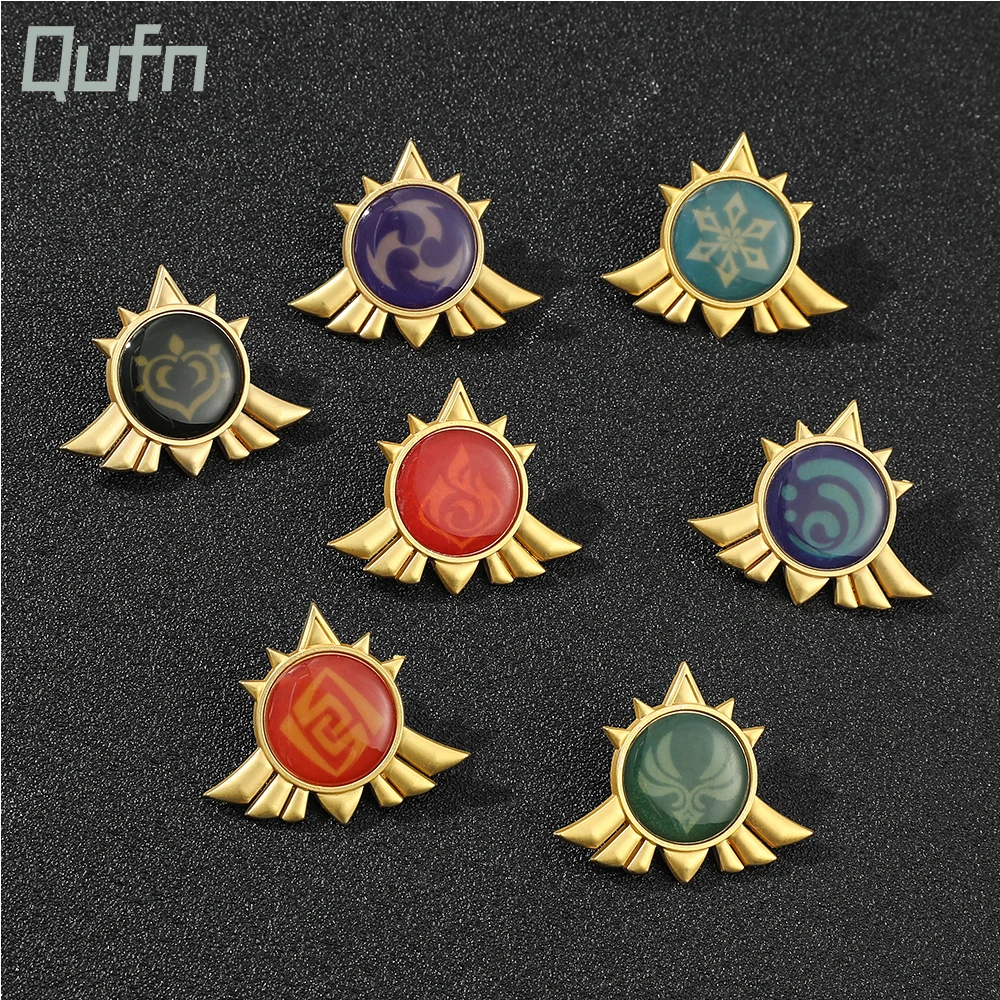 Game Genshin Impact Pins Anime Metal Badges For Backpack Lapel Pins For Men Brooches Clothes Decorations Accessories With Pins