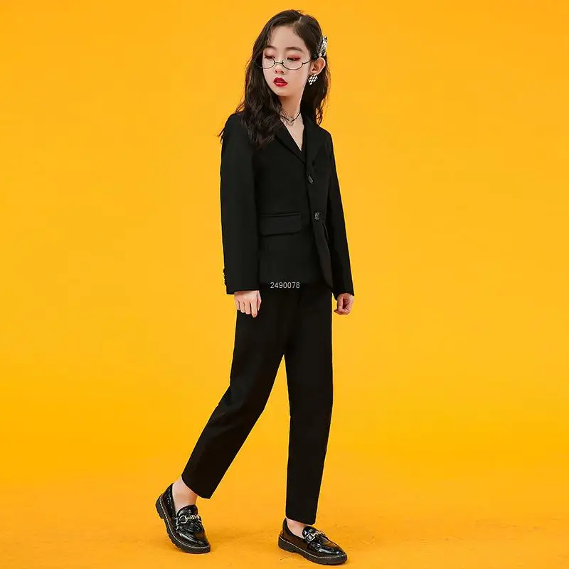 Girls Formal Photograph Suit Kids Wedding Party Dress Teenager Girls School Performance Suit Children Piano Dance Show Costume