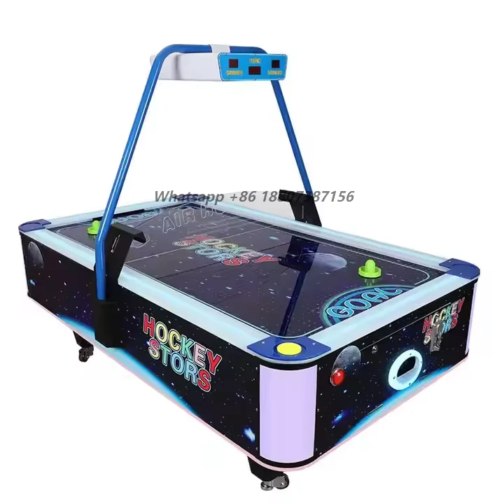 Hockey Stars Arcade Air Hockey Game Table Two-Player Indoor Sports Console Coin Operated Amusement Simulator Plastic 1 Year