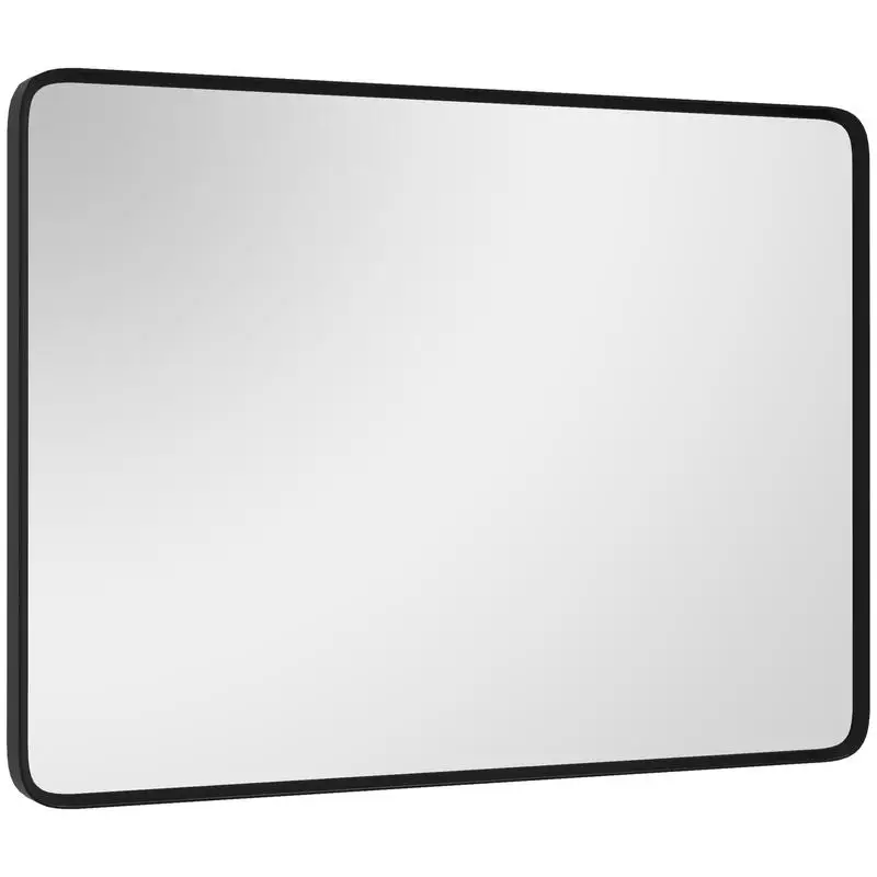 

30 x 22 Inch Rectangle Wall Mirror, Aluminum Frame, Decorative Float Mirror for Home Decor or Bathroom, Vertical/Horizontal
