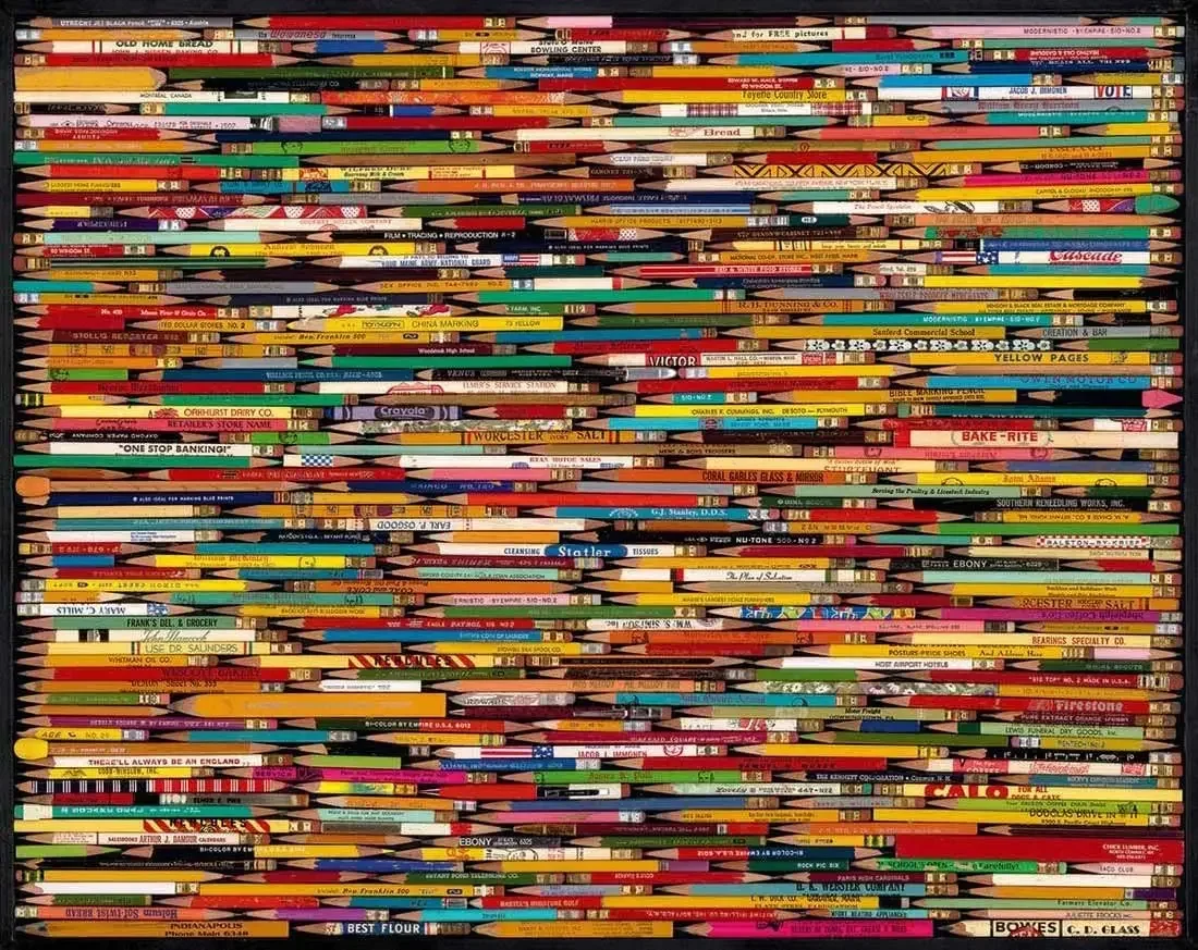 

﻿ Pencil Collage Adult Wooden Puzzle 1000/500/300 Pieces Jigsaw Puzzles for Gameroom Bedroom Livingroom Party Birthday Gift