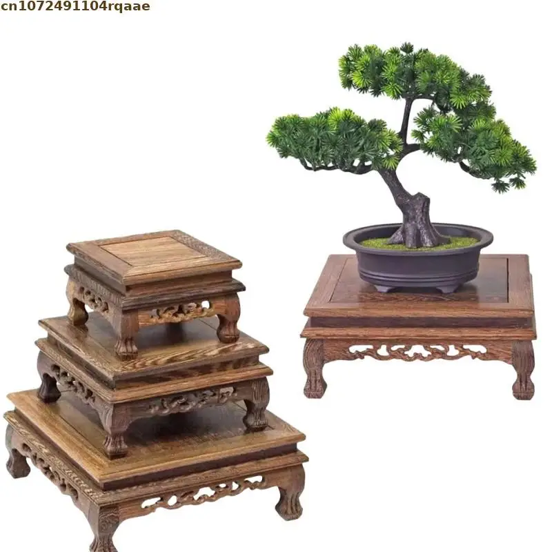 Mesa de clasificación de madera maciza Natural, juegos de té, Pedestal, andamio para plantas, Base de pie para flores, bonsái, estante para plantas, florero, soporte para maceta