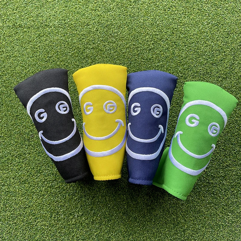 smile Golf Club #1 #3 #5 Wood Headcovers Driver Fairway Woods Cover  cloth High quality Putter Head Covers