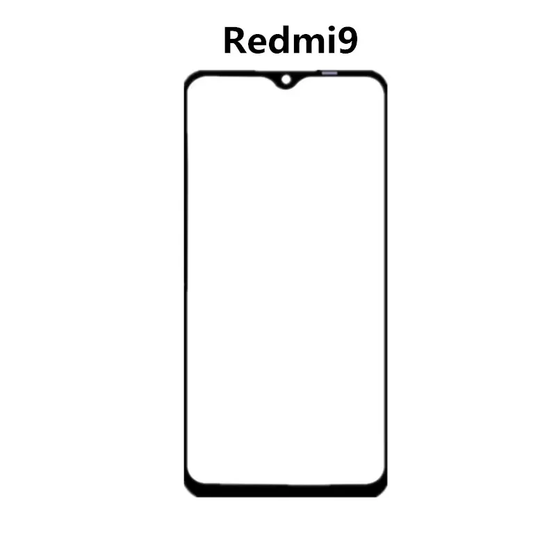 الزجاج الأمامي لشاومي Redmi 10 5G 10C 5 Plus 8 8A 9 9C 9A 9T شاشة تعمل باللمس شاشة LCD خارج غطاء لوحة إصلاح استبدال جزء + OCA