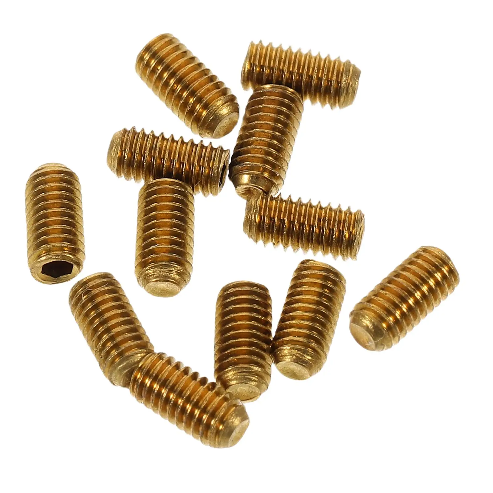 12pcs Guitar Adjustment Screws M3x6 Metric Bridge Saddles Height Regulator Metal Components for Electric Guitars Sturdy