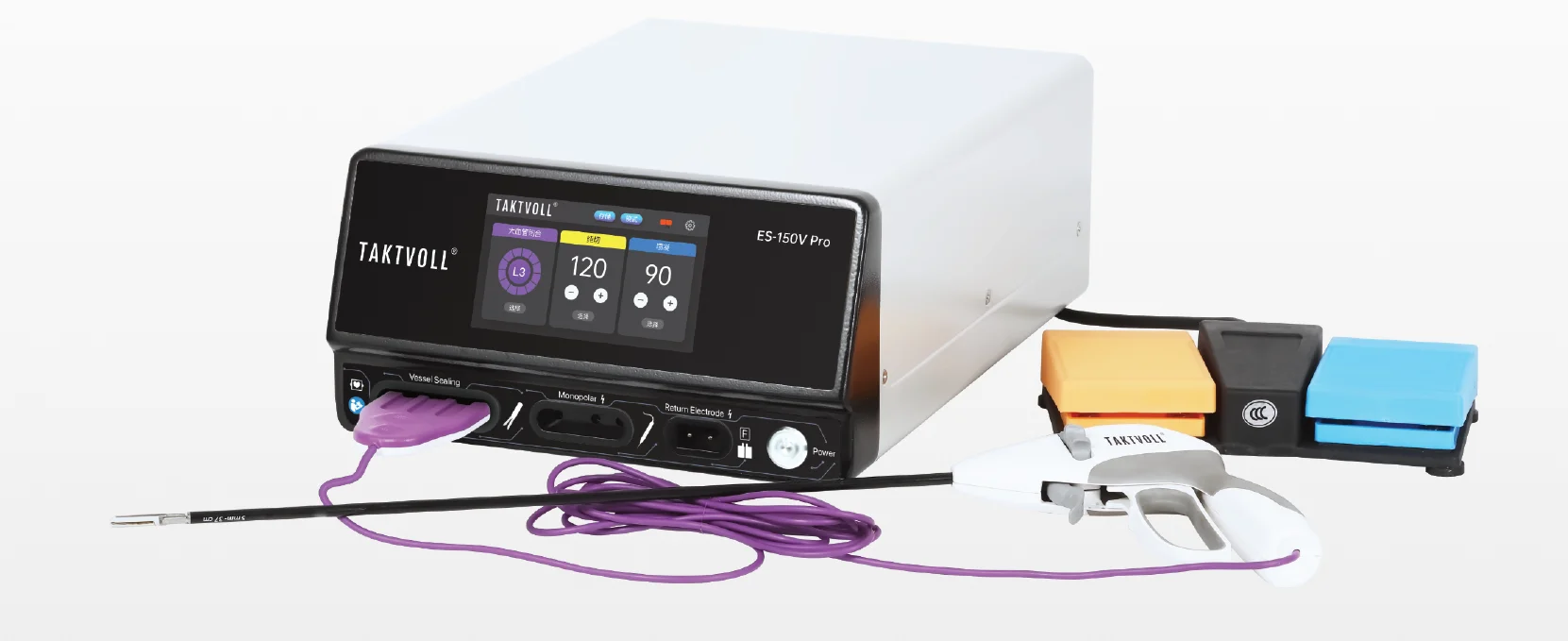 Pet ES-150V PRO LCD Touchscreen Electrosurgical System Generator Veterinary Use Ligasure Forceps Vessel Sealer