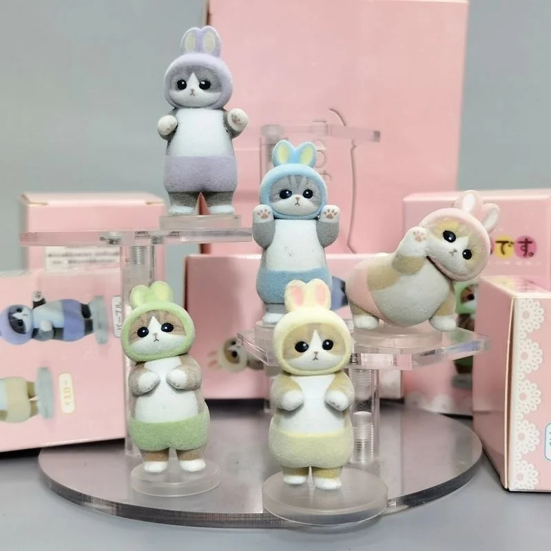 Mofusand Cats Blind Box Toys Wearing Rabbits Clothes Cute Kitten Doll Model Toys Collect Ornaments Kids Gifts