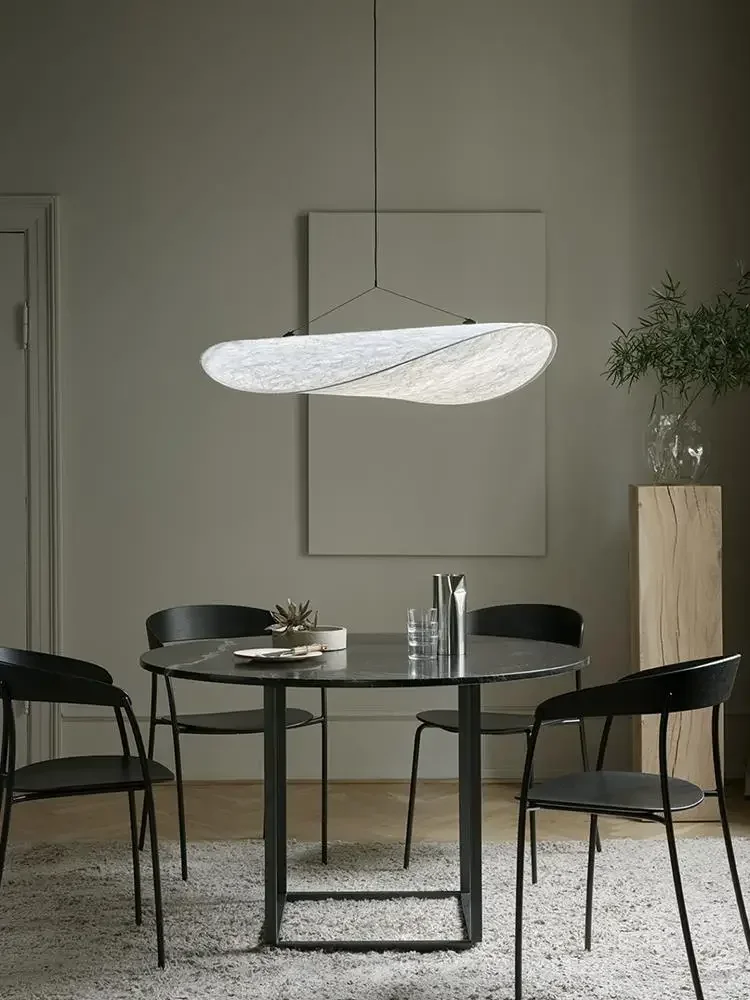 Wabi Sabi suspension pour salon chambre salle à manger décoration de la maison concepteur scandinave blanc Led suspendu DuPont lampe en papier