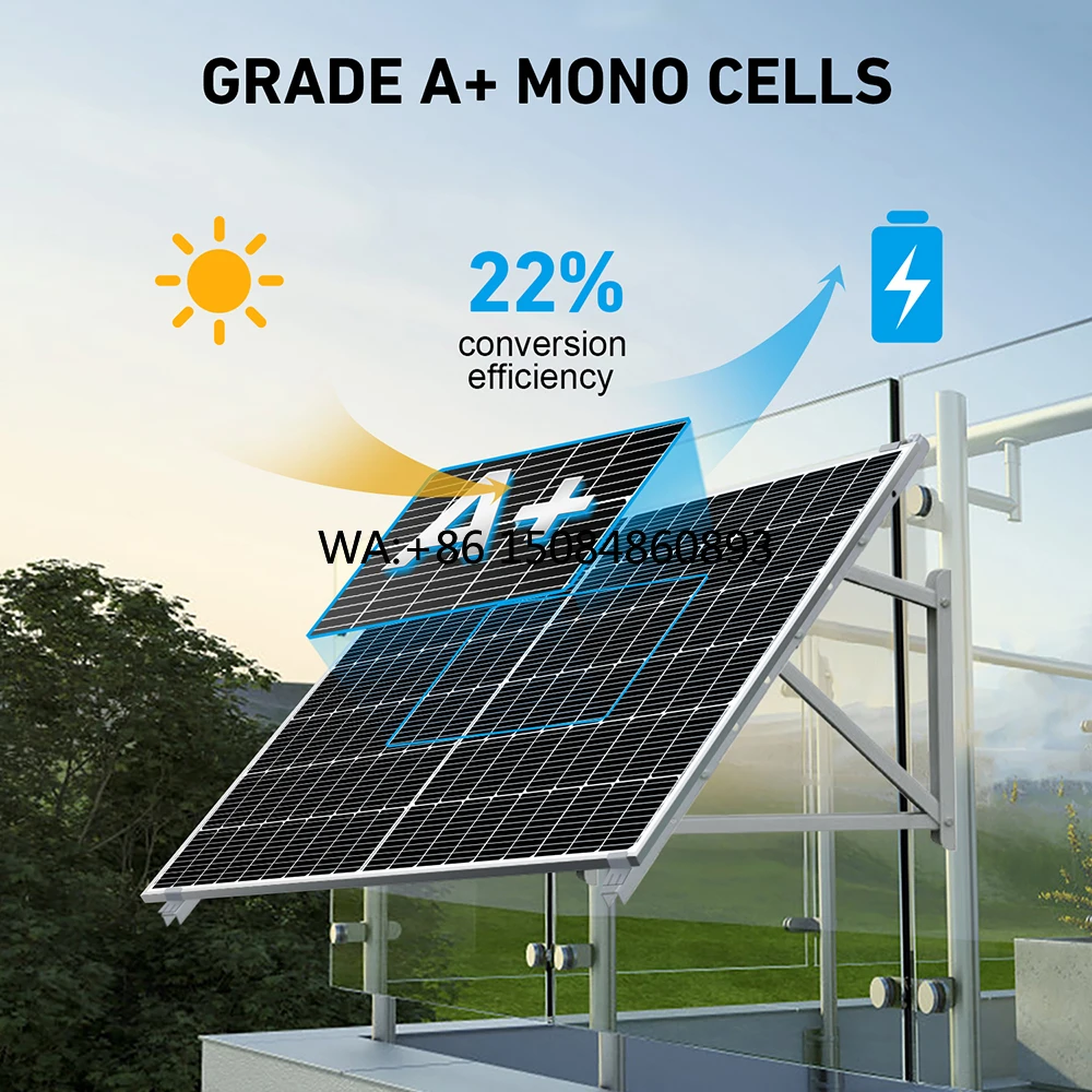 Solar balcony power generation400W PERC Half Cell Single Crystal Balcony Solar System Small On-Grid Plug and Play