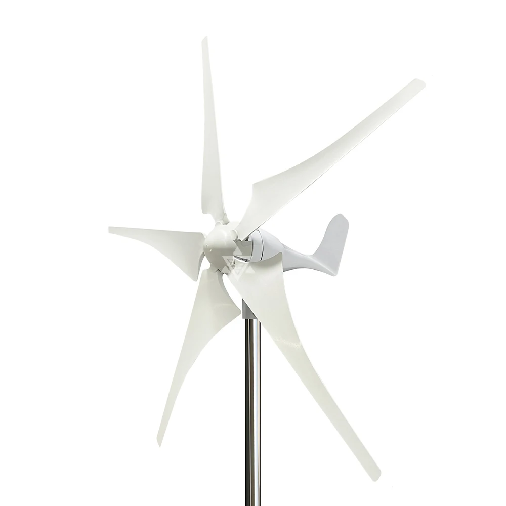 400w Small Wind Turbine Generator 2m/s Low Start Speed AC12v 24v With MPPT Controller Flexibly Assemble 3 or 5 Blades  With LED