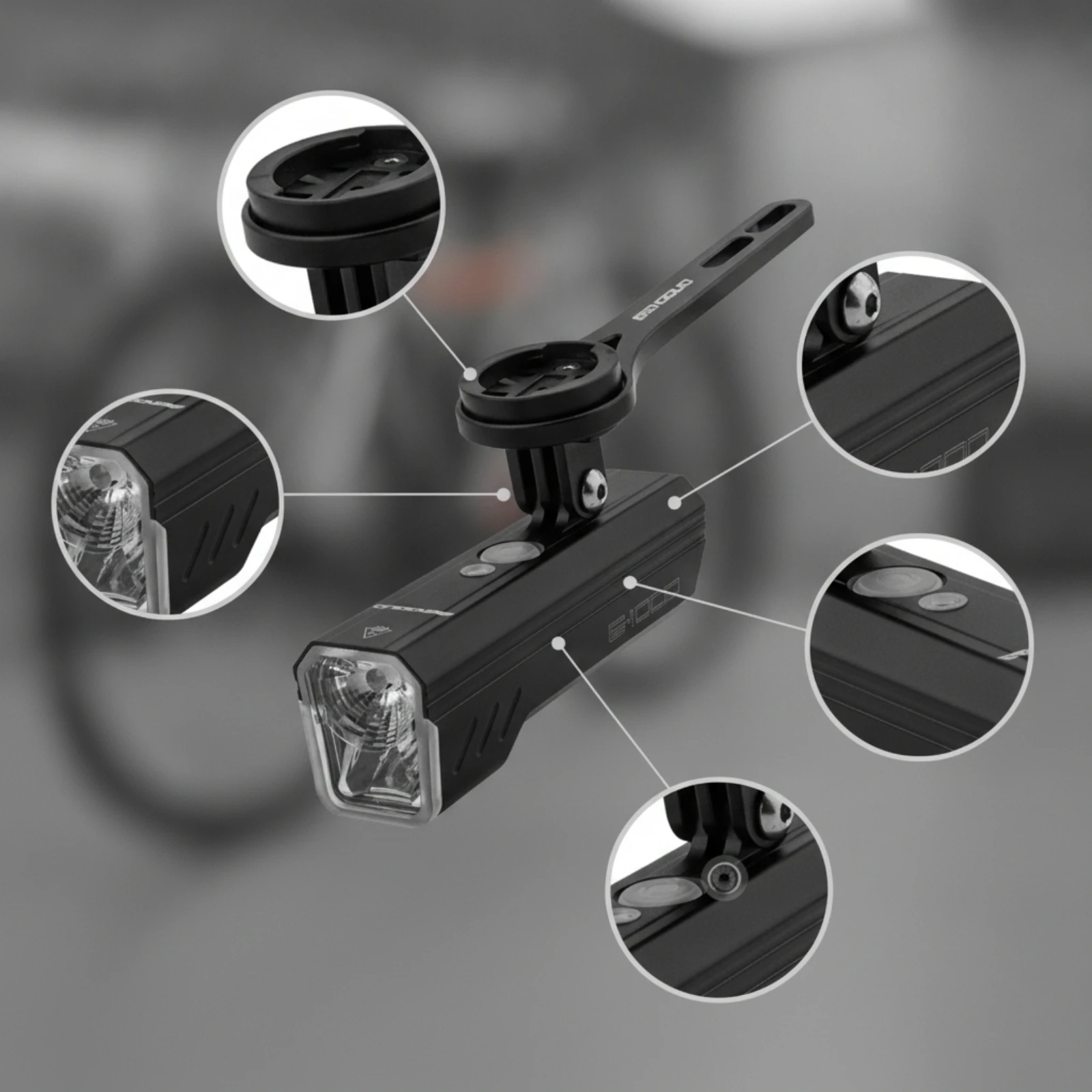Bike Computer Mount Extension Lightweight Handlebar Mount Extension Bracket Rigid Slimline for Cyclists, Night Rides