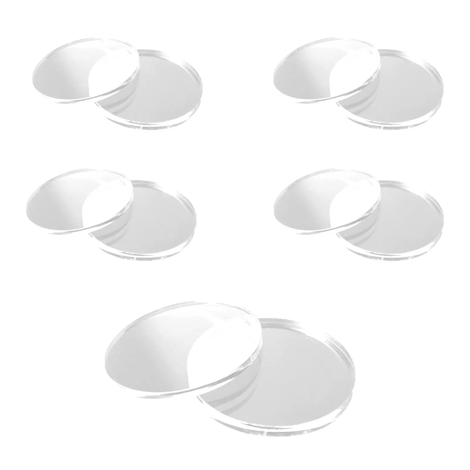 10Pcs Figures Display Stand Doll Decoration DIY Circular Acrylic Plate for Office Showrooms Museums Desktops Home Displays