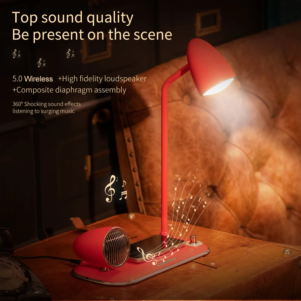 Colsur 3 In 1 15W Wireless Charger Night Light Bluetooth Speaker Suitable for IPhone12/13/14 Samsung Xiaomi Huawei Fast Charging