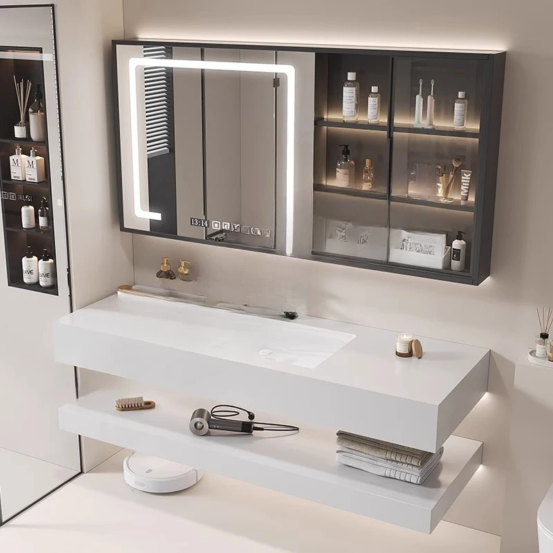 Mirror Storage Bathroom Cabinet Toilet Corner Makeup Sink Skincare Bathroom Cabinet Luxury Vanity Gabinete Trendy Furniture