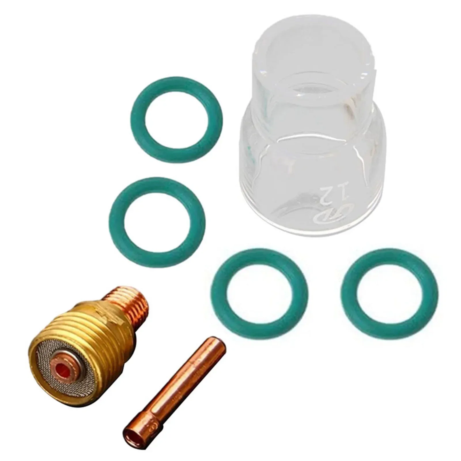 Imagem -04 - Copo de Vidro Kit Pinças Corpo Lente Gás para Wp-9 20 25 45vxx Pinças Corpo Lente Gás Tig Tocha Soldagem Bicos Unidades 12