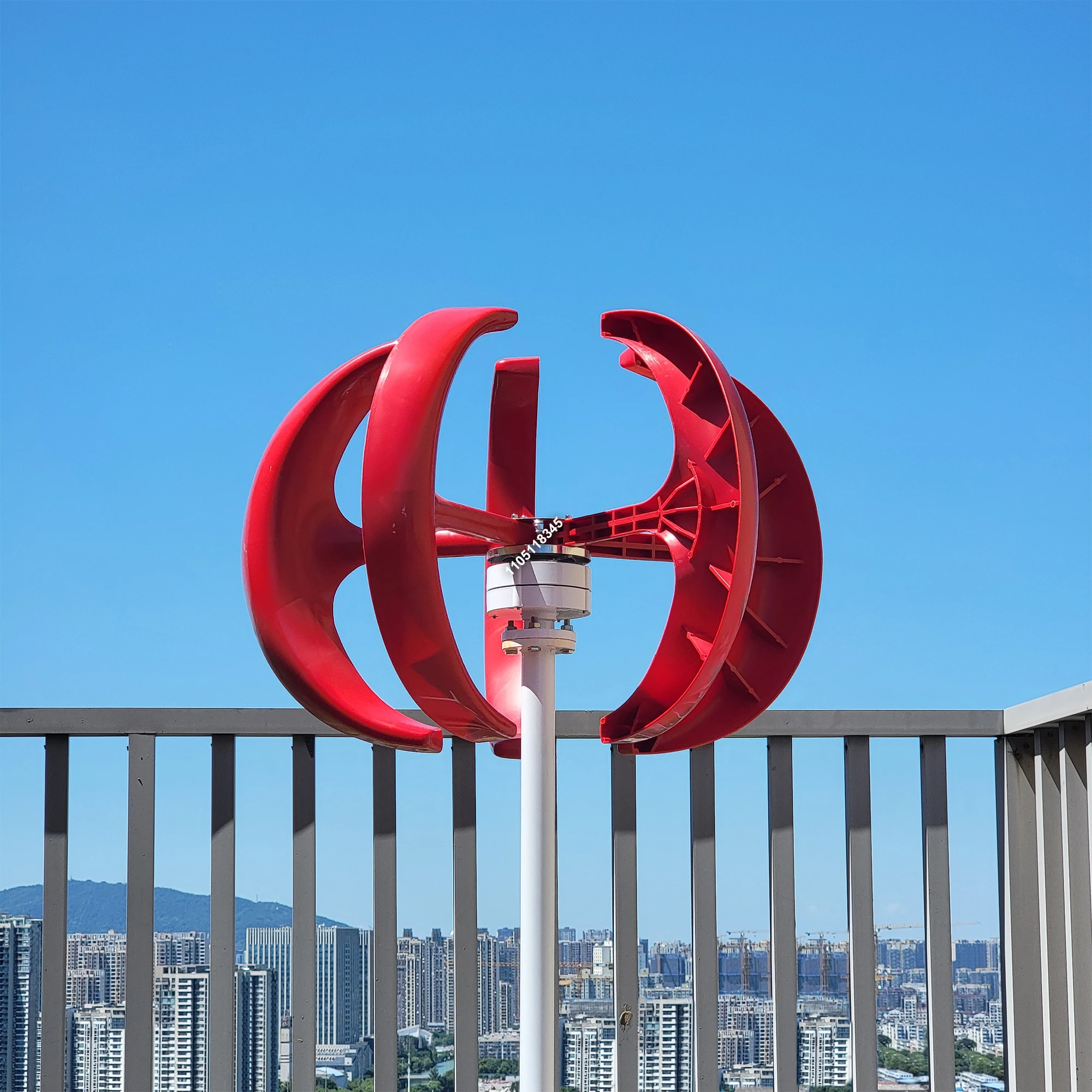 5000W 6000W 12V 24V 48V Lantern Vertical Wind Power Turbine Roof Wind Energy Generator Windmill Low Speed With MPPT Controller