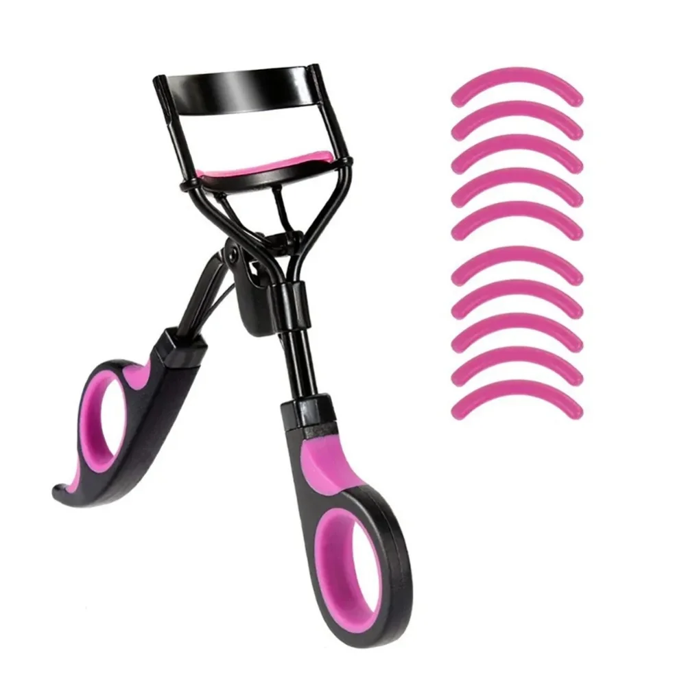 Professional Eyelash Curler with 10pcs Replacement Pads Women Eyelashes Curling Tweezers Clips Lasting Eyes Makeup Beauty Tools