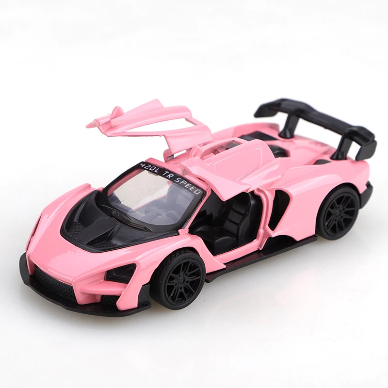 (Boxed) 1/43 Scale, Supercar Alloy Toy Model Car, Powerful Spring, Metal Casting, Boy's Toy, the Best Gift.