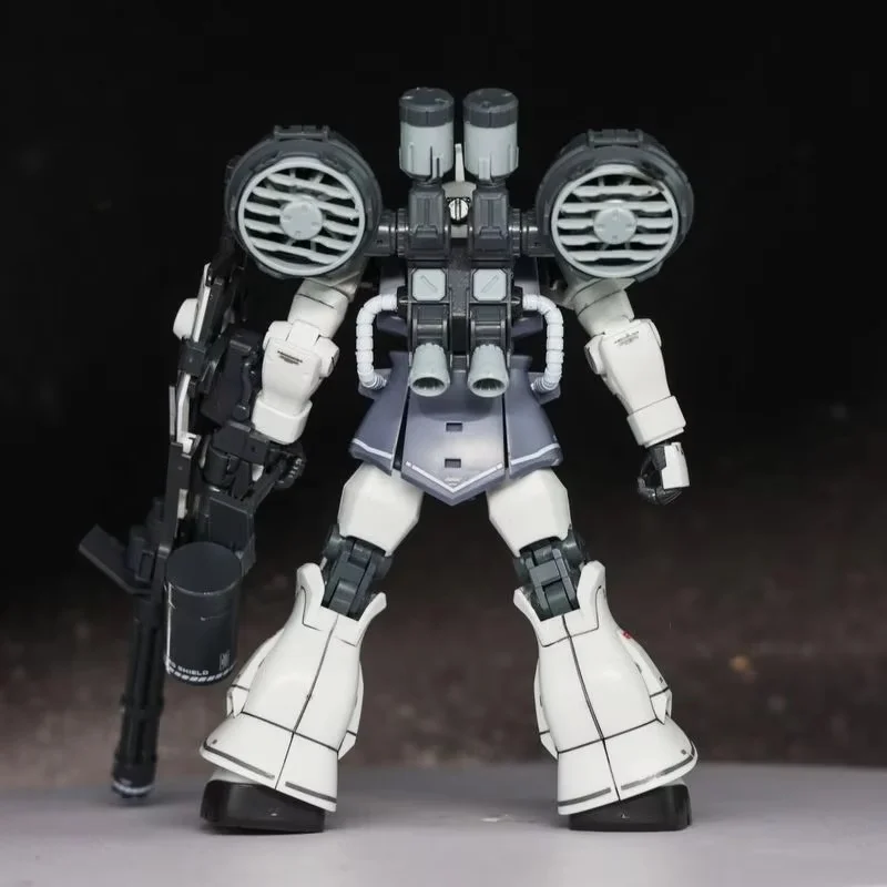 STAR-HGUC Gouf Custom HG 1/144 MS-07B3 Assemble The Model Action Figures Tos White With Stickers Two Sets Of Flying Backpacks