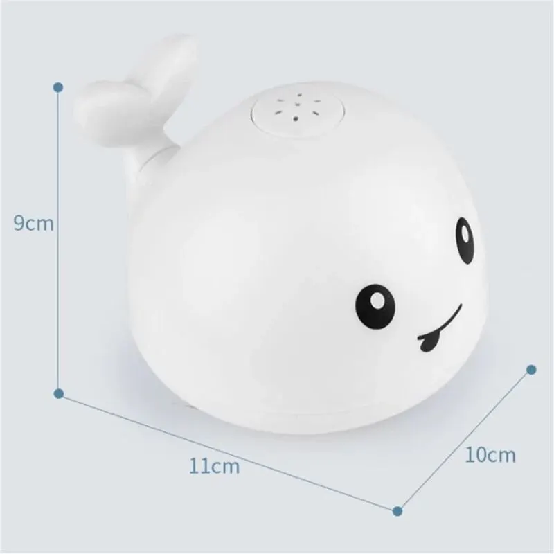 Induction Water Spray Ball Baby Light Bathtub Toy Spray Water Whale Toys Water Reaction Flashing Baby Bathroom Toys