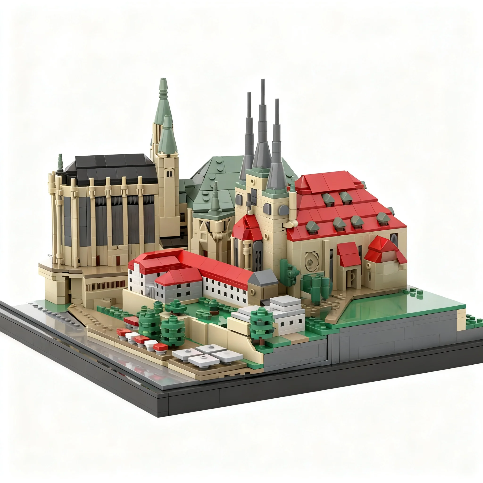 4973pcs MOC Erfurt Cathedral St. Severus Church Model Building Blocks Christmas Gift Birthday Art Education Collection Brick