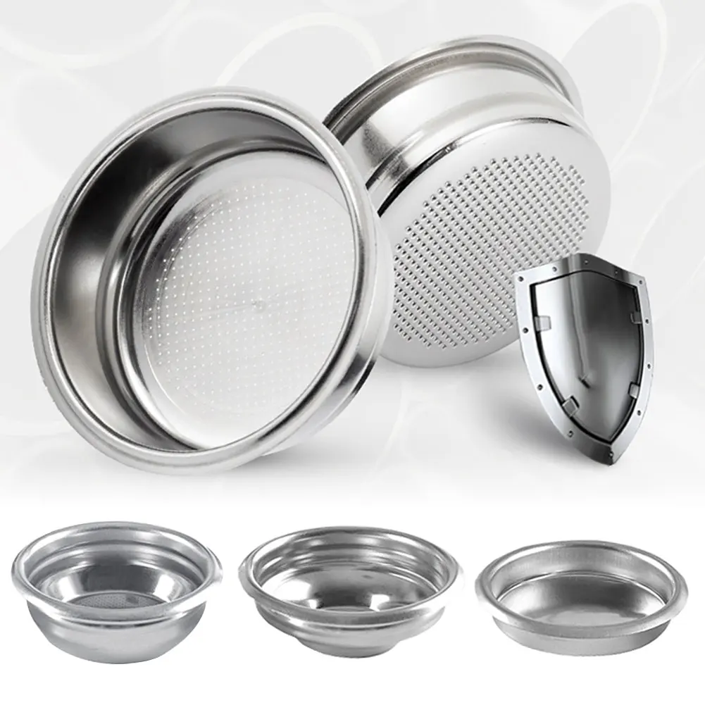 51/58mm 304 Stainless Steel 1/2/Clean Cup Coffee Filter Blind Bowl Non-Pressurized Precision Portafilter For Espresso Machines