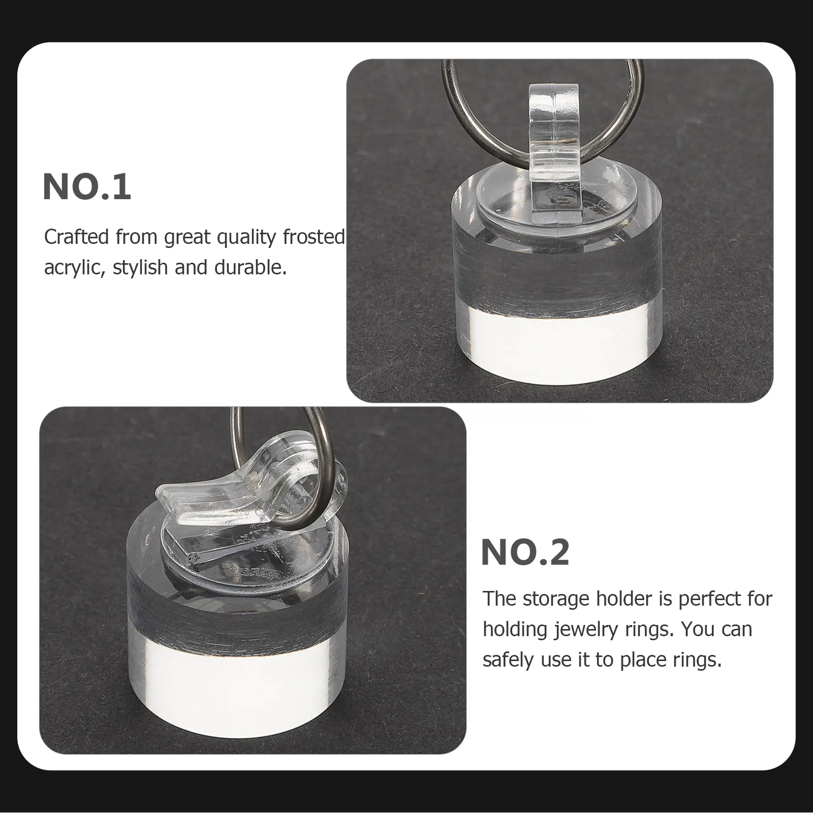 

7 шт. акриловые ювелирные изделия St Ring Display Holder ganizer стеллаж для хранения nament матовый прочный декор для спальни и ванной комнаты подарок