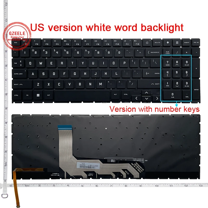 

НОВАЯ клавиатура для ноутбука HP OMEN 15-EK 16-B 16-K TPN-Q236 Q265 Q280 C167 C168, английский ноутбук