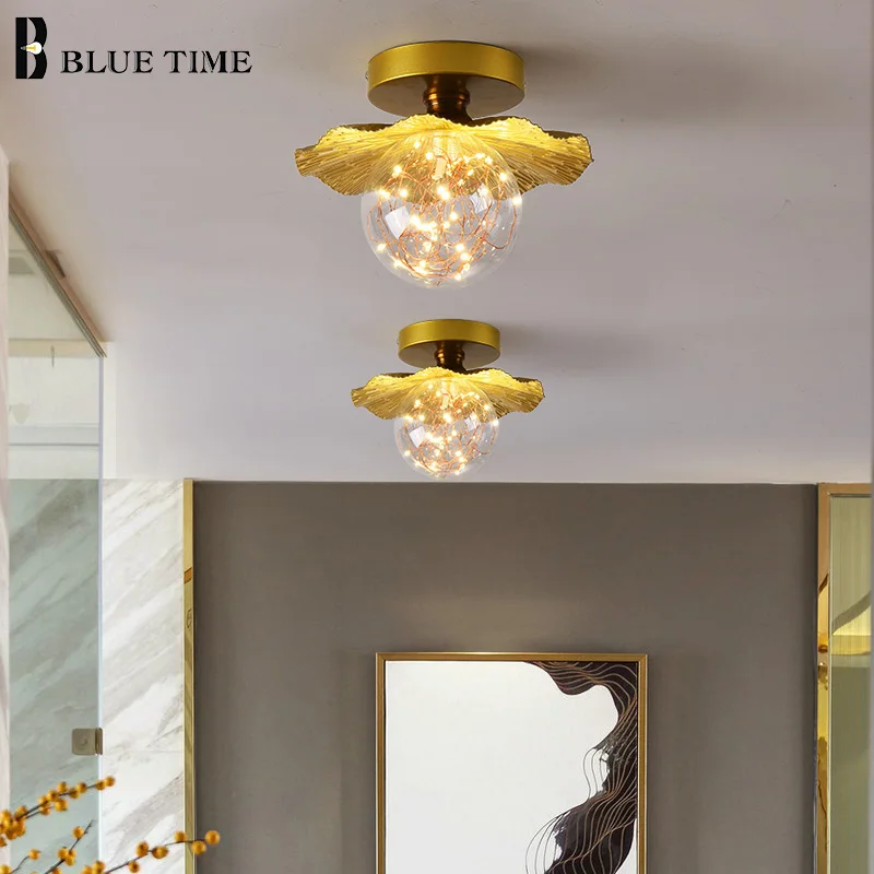 

LED Ceiling Light Black Gold Indoor Ceiling Lamp for Aisle Corridor Light Living Room Bedroom Bedside Light Home Lighting Lustre