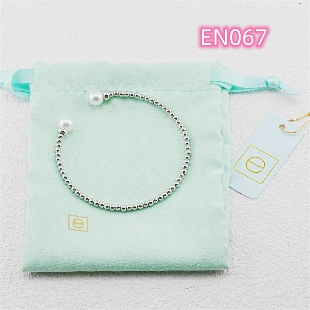 YEEVAA Classic 2mm Bead Cuff Bracelet Bangle with Pearl, Fashion Jewelry Gift for Women Daily Layering